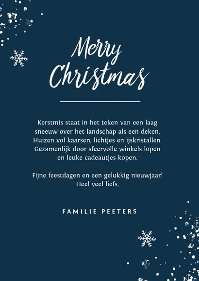 Kerstkaart nostalgisch winter ruitjes foto sneeuw 3