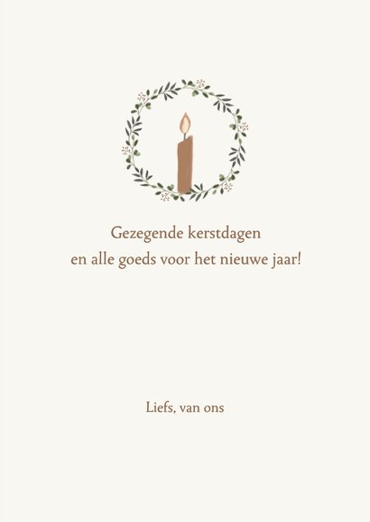 Kerstkaart nude kaarsenkrans 3