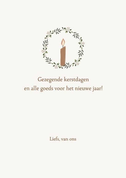 Kerstkaart nude kaarsenkrans 3