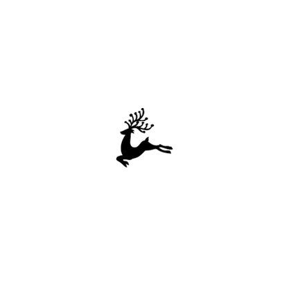 Kerstkaart Oh Deer Zwart Wit - cornafree Achterkant