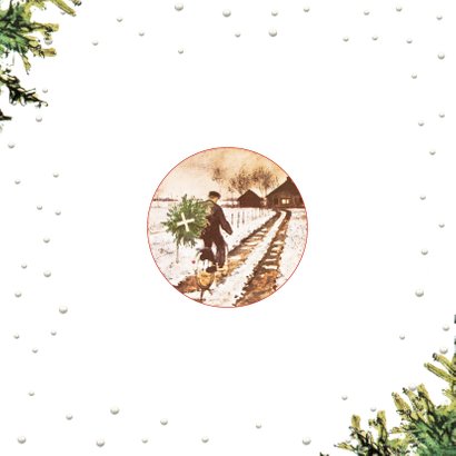 Kerstkaart Oost west thuis kerst Achterkant