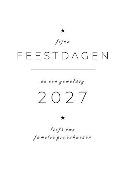 Kerstkaart puur zwart-wit met eigen foto 3
