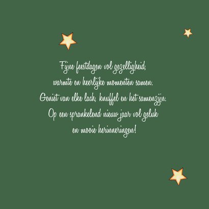 Kerstkaart Rendier met sjaal en vogel 3