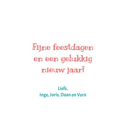 Kerstkaart rendier met vlaggetjes 3