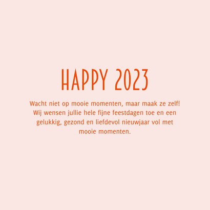 Kerstkaart retro vuurwerk happy 2023 nieuwjaar 3