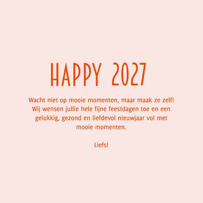 Kerstkaart retro vuurwerk happy 2027 nieuwjaar 3