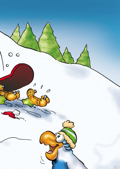 Kerstkaart Rocco Snowboard - RN 3