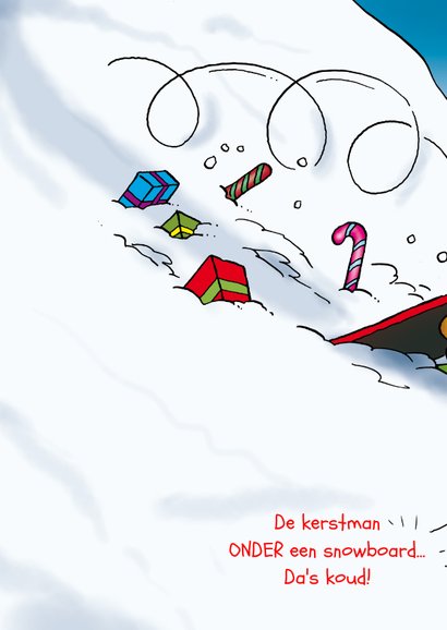 Kerstkaart Rocco snowboard 2