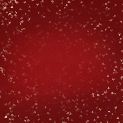 Kerstkaart rood met ster van goud - Een gouden kerst 2