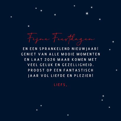 Kerstkaart roodborst rode muts en maan 3