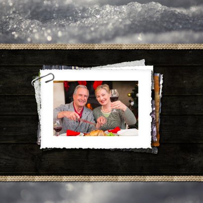 Kerstkaart roodborstje en label 2