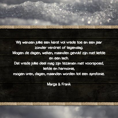Kerstkaart roodborstje en label 3