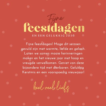 Kerstkaart roze kerstbal met hert 3