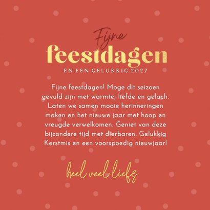 Kerstkaart roze kerstbal met hert 3