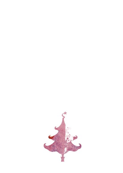 Kerstkaart Roze Kerstbomen 3