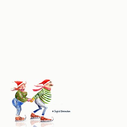 Kerstkaart samen op de schaatsen 2