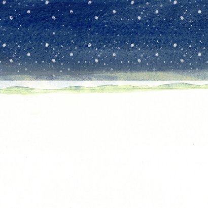 Kerstkaart samen op de schaatsen Achterkant