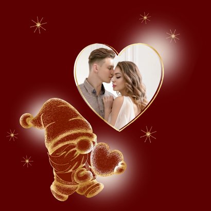 Kerstkaart Save the Date met kabouter 2