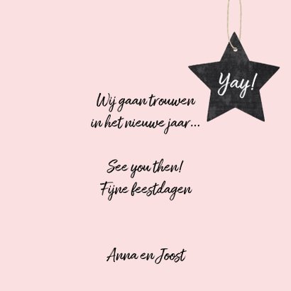 Kerstkaart save the date 3