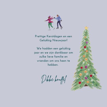 Kerstkaart schaatsen in de stad 3