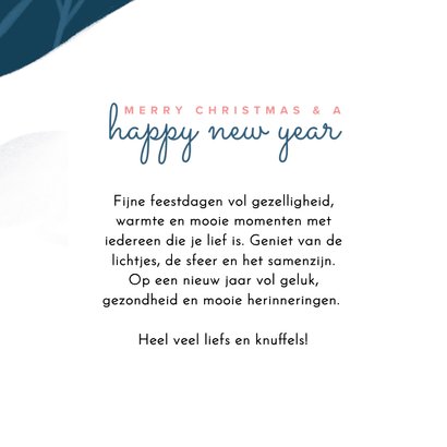 Kerstkaart Schattige bende met kerstboom vierkant 3