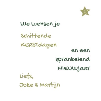 Kerstkaart schitterend groen Merry Christmas 3