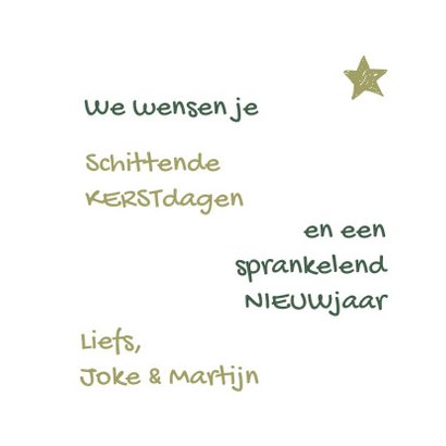 Kerstkaart schitterend groen - SG 3