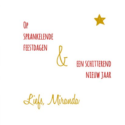 Kerstkaart schitterend rood - SG 3