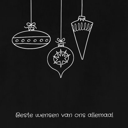 Kerstkaart schoolbord krijt 2