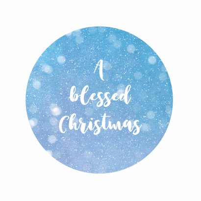 Kerstkaart Silent night in de sneeuw 2