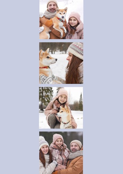 Kerstkaart ski landschap met bergen sneeuw en huisjes 2