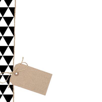 Kerstkaart Slinger Zwart Wit 2