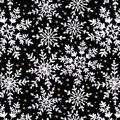 Kerstkaart Sneeuw & Goud 2
