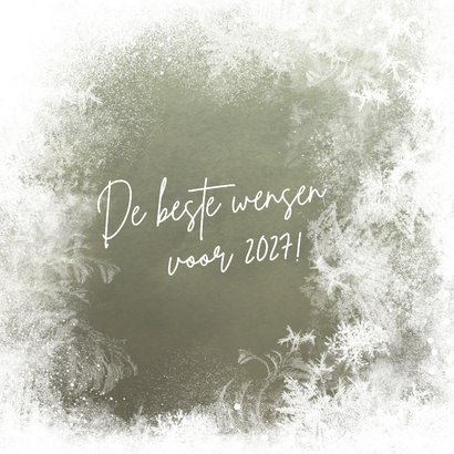 Kerstkaart sneeuw met label 2