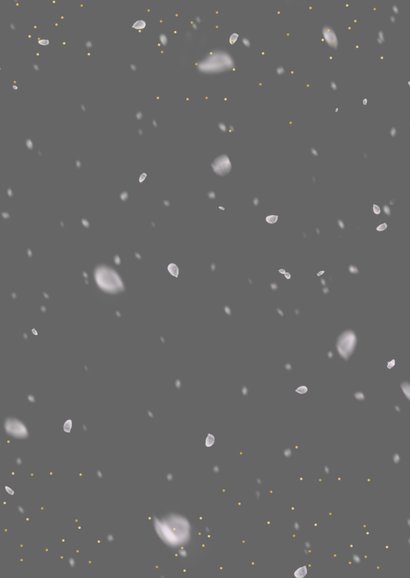 Kerstkaart sneeuweffect en goudstipjes 2