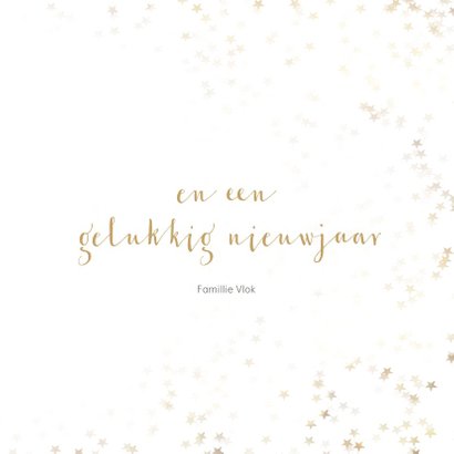 Kerstkaart sneeuwvlok - een gouden kerst 3