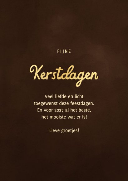 Kerstkaart sprankelend hert met roodborstje fijne kerstdagen 3