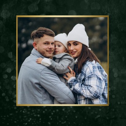 Kerstkaart sprankelend liefdevolle feestdagen sterren hartje 2