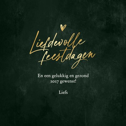 Kerstkaart sprankelend liefdevolle feestdagen sterren hartje 3
