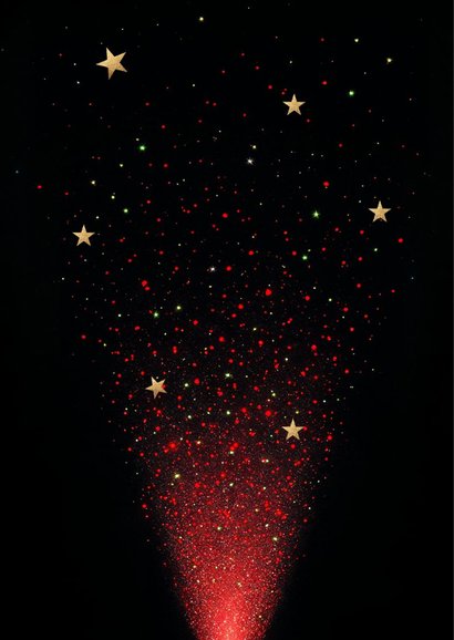 Kerstkaart sprankelend rood vuurwerk 2027 2
