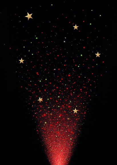 Kerstkaart sprankelend rood vuurwerk 2