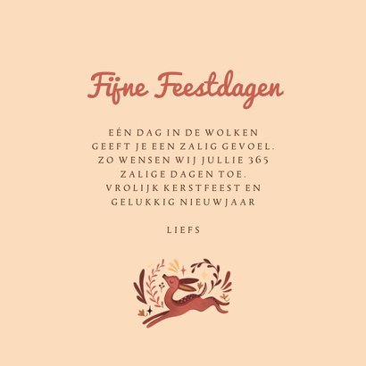 Kerstkaart springend hertje 3