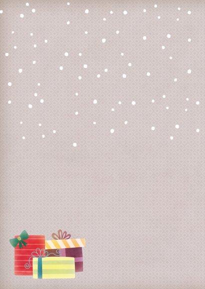Kerstkaart staand beer met muts 2