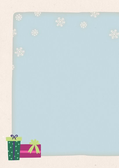 Kerstkaart staand pinguïns 2