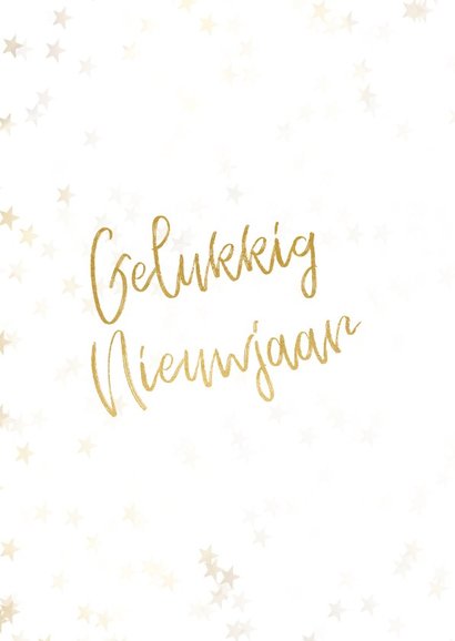 Kerstkaart staand wit met foto en goud - Een gouden kerst 2