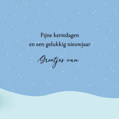 Kerstkaart - Stad in de sneeuw 3