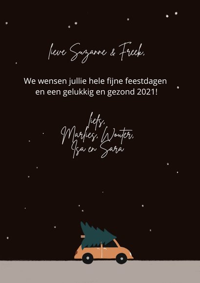 Kerstkaart stad in winterse sfeer 3