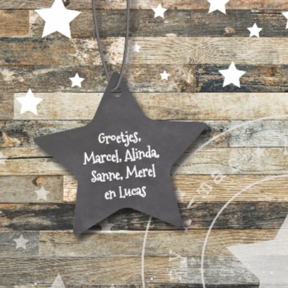 Kerstkaart - Stempel Hout 2
