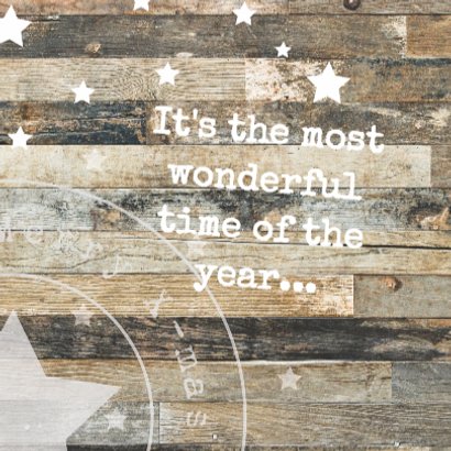 Kerstkaart - Stempel Hout 3