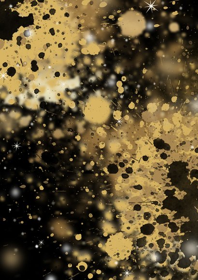 Kerstkaart ster 2021 goud 2
